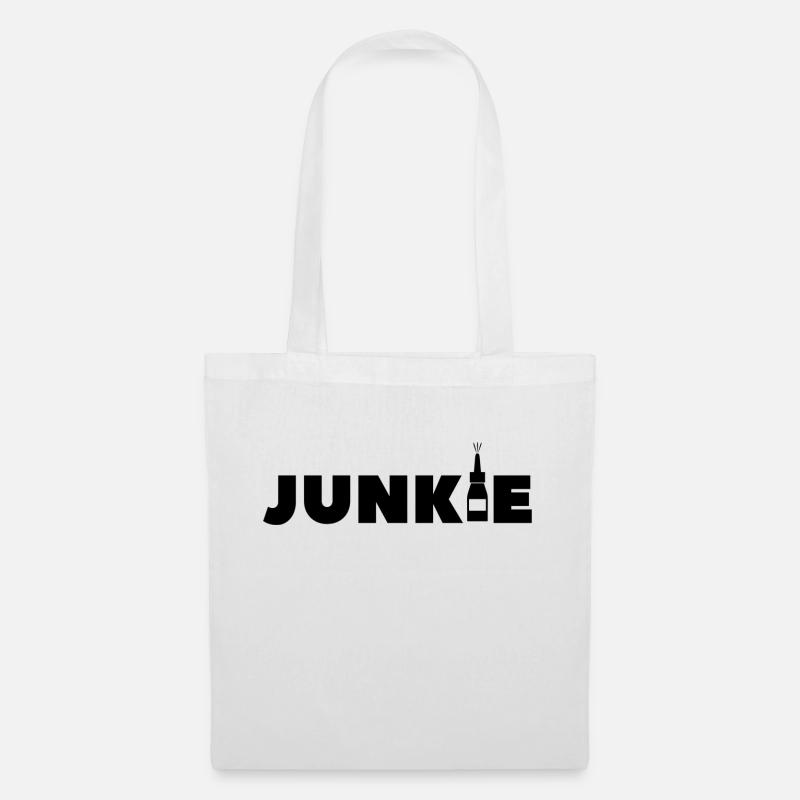 Nasenspray Junkie lustige Geschenkidee - Stoffbeutel - Weiß