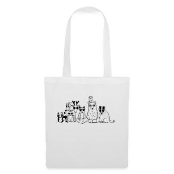 Des animaux cool de la forêt - Sac en tissu - blanc - Devant