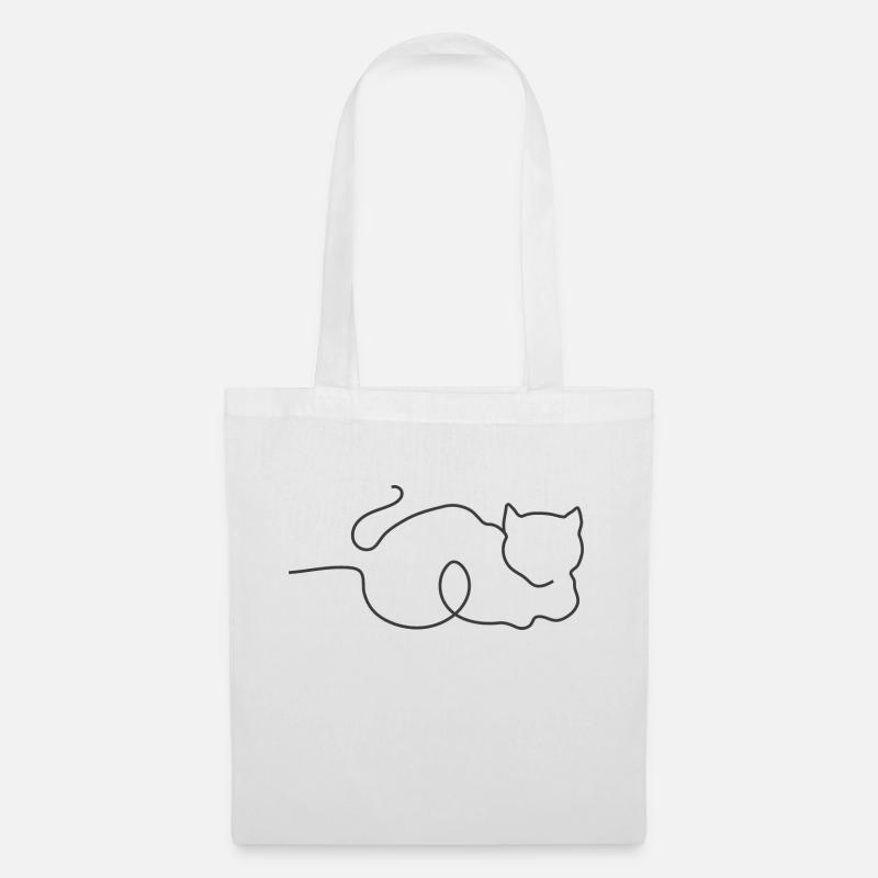 Trait de chatOneline - Sac en tissu - blanc