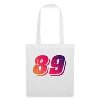 89 Zahl Symbol - Stoffbeutel - Weiß - Vorne