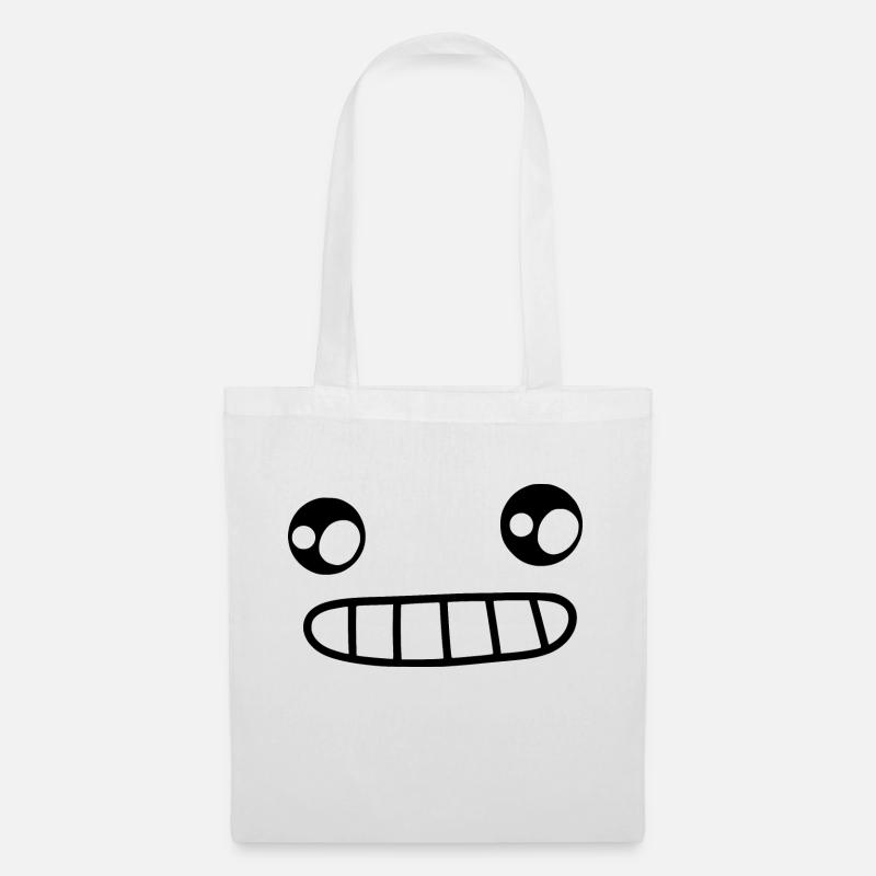 Toothy Face Doodle - Tote Bag - white