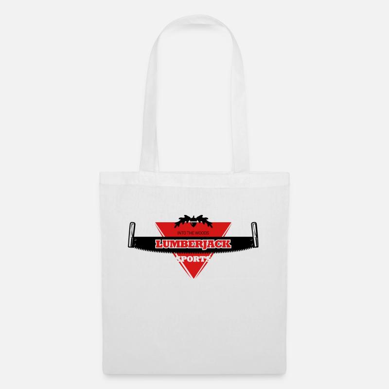 triangle du logo du bûcheron - Sac en tissu - blanc