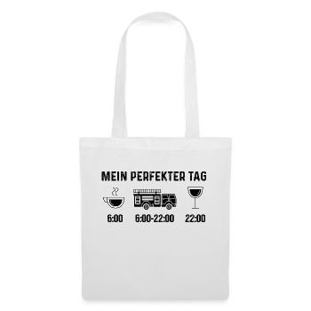 Mein Perfekt-Tag 1 - - Stoffbeutel - Weiß - Vorne
