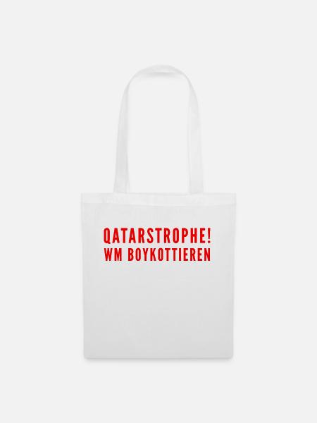 Qatar Katastrophe - Stoffbeutel - Weiß