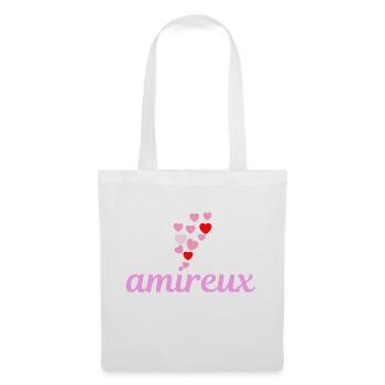 "AMIREUX"- STICKES - Sac en tissu - blanc - Devant