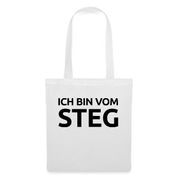 Ich bin vom Steg schwarz - Stoffbeutel - Weiß - Vorne