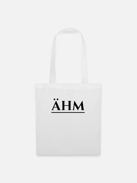 ähm - Stoffbeutel - Weiß