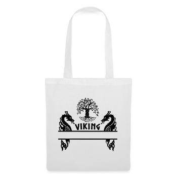 Plaque signalétique viking Yggdrasil viking - Sac en tissu - blanc - Devant