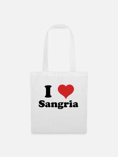 i love Sangria - Stoffbeutel - Weiß