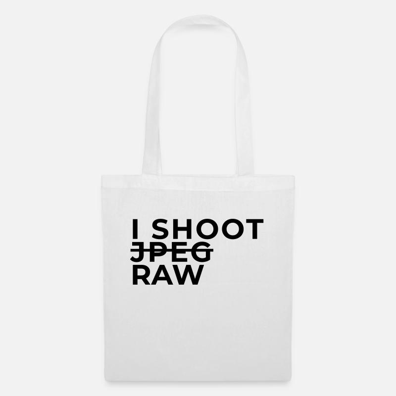 We don't shoot JPEG! - Tote Bag - white