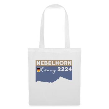 Nebelhorn Finisher Besteigung Wandern Oberstdorf - Stoffbeutel - Weiß - Vorne