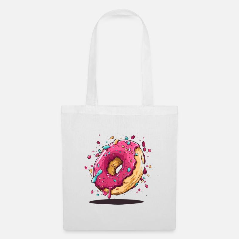 Donut Design - Stoffbeutel - Weiß