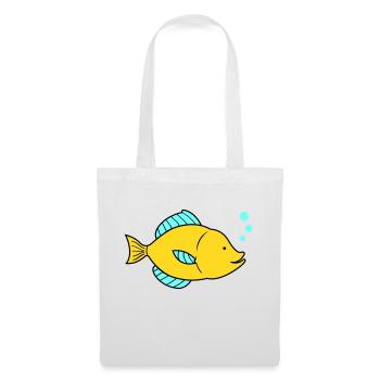 Bande dessinée de poisson - Sac en tissu - blanc - Devant