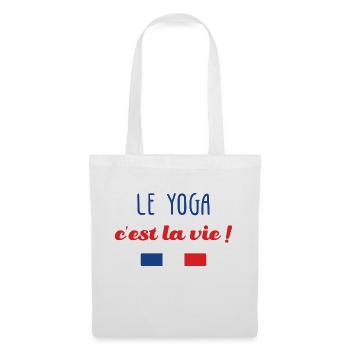 Le Yoga c'est la vie ! - Sac en tissu - blanc - Devant