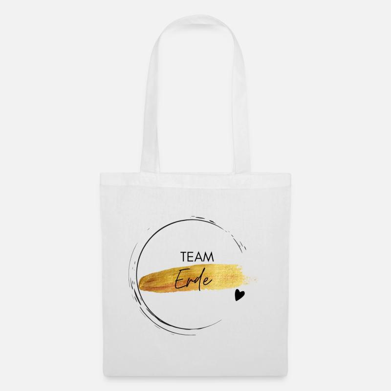 Team Erde - positives Denken - Affirmationen - Stoffbeutel - Weiß