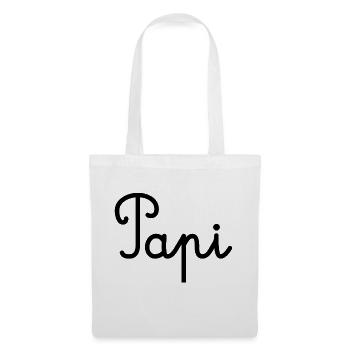 PAPI. PAPA. FÊTE DES PÈRES. BONNE FÊTE PAPA - Sac en tissu - blanc - Devant