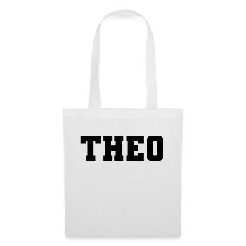 Nom - Théo - Sac en tissu - blanc - Devant