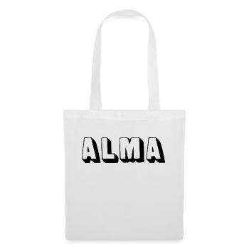 Name - Alma - Stoffbeutel - Weiß - Vorne