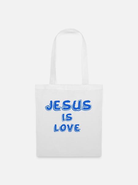 Jesus is love - Stoffbeutel - Weiß