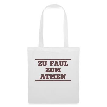 Trop paresseux pour respirer - Sac en tissu - blanc - Devant
