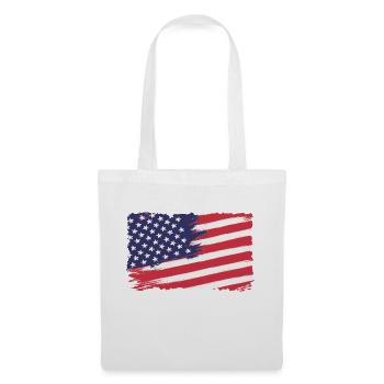 Brushstroke American Flag - Tote Bag - white - Front