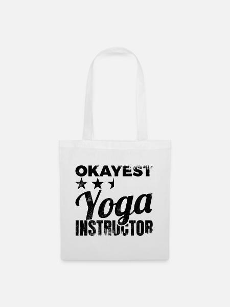 Okayest Yoga Instructor - Stoffbeutel - Weiß