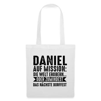 First name Daniel - Tote Bag - white - Front