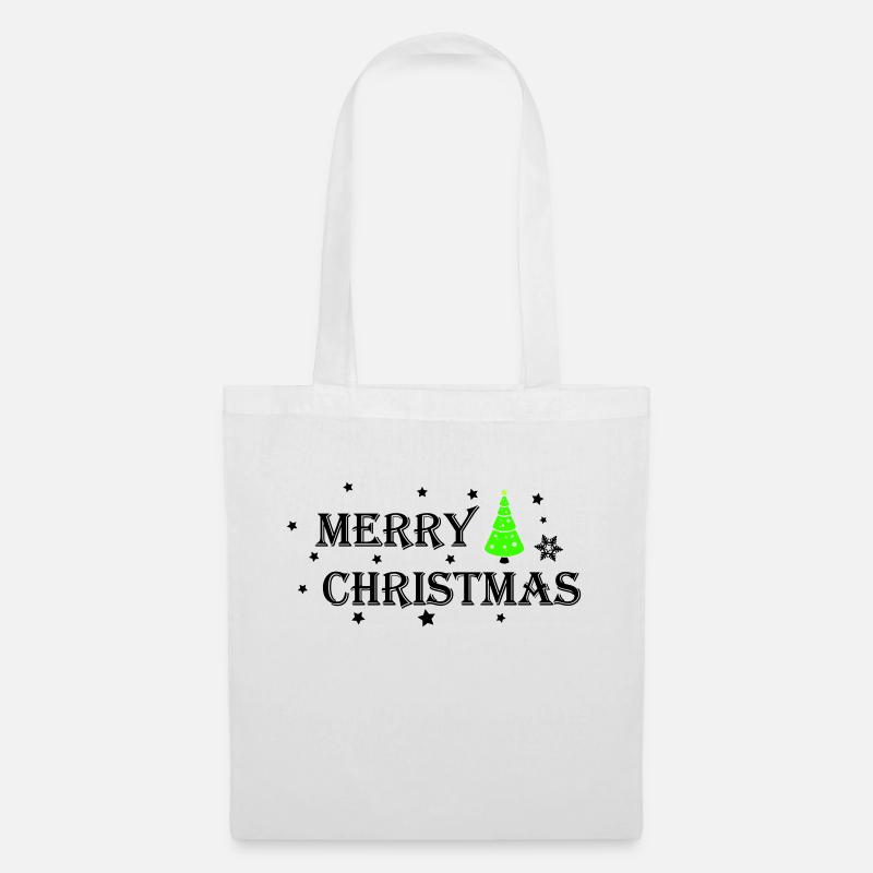 Merry Christmas - Stoffbeutel - Weiß