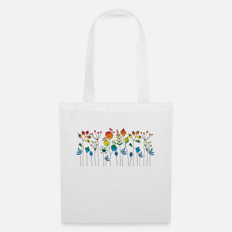 Fleur - Sac en tissu - blanc