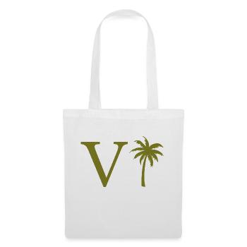 Letter V Green Palm - Tote Bag - white - Front