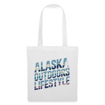 Alaska Outdoors Lifestyle für einen Wanderer und - Stoffbeutel - Weiß - Vorne