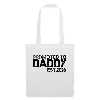 Promu à Papa Est. 2026 Annonce amusante - Sac en tissu - blanc - Devant