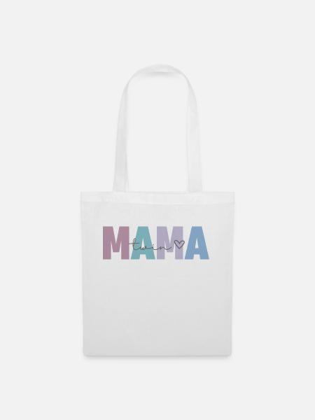 twin mama - Stoffbeutel - Weiß