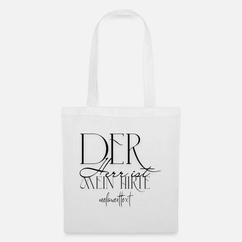 Der Herr ist mein Hirte - Psalm 23 melawerttext - Stoffbeutel - Weiß