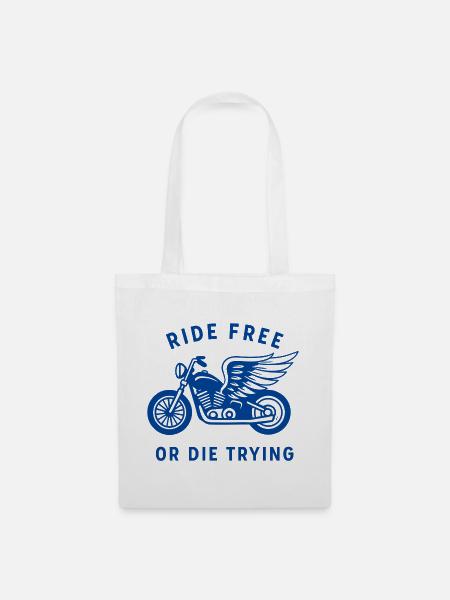 Winged Bicycle Ride Free Design - Stoffbeutel - Weiß