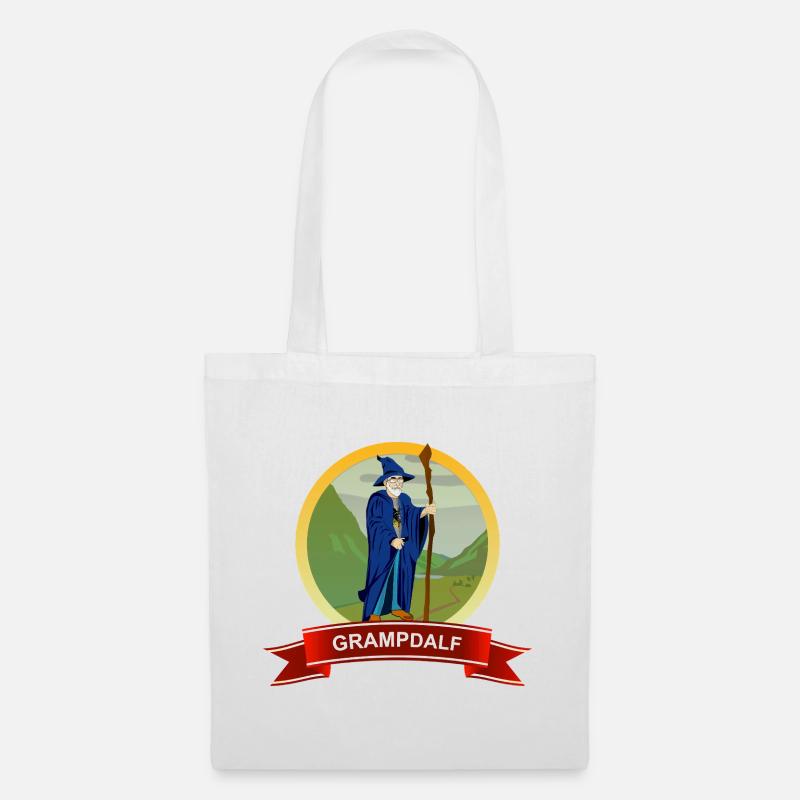 Grampdalf Wizard Crest - Tote Bag - white