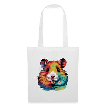 Color Explosion Hamster Portrait - Tote Bag - white - Front