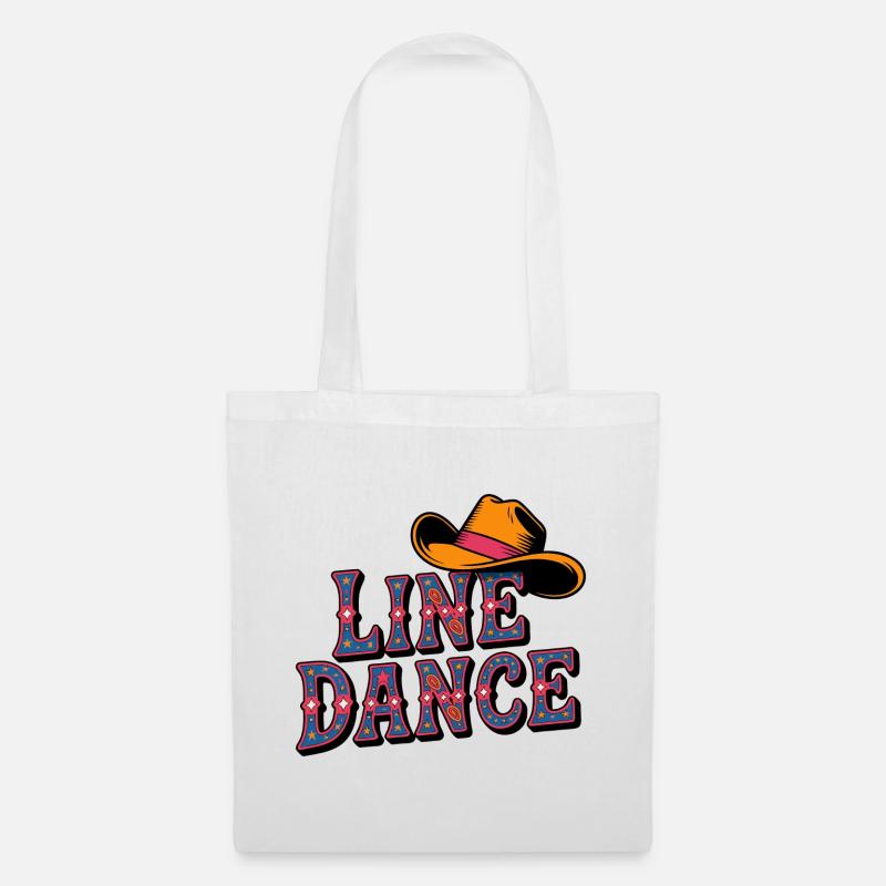 Line Dance Cowboyhut - Stoffbeutel - Weiß