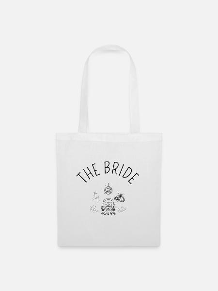Hochzeit -The Bride - Clip Art - Stoffbeutel - Weiß