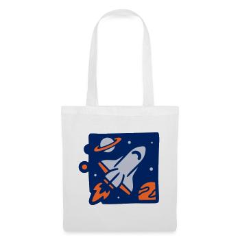 Space Rocket Illustration - Tote Bag - white - Front