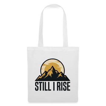 Silhouettes de montagne au lever du soleil - Sac en tissu - blanc - Devant