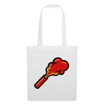 Bengalfeuer Pyro Rauch Icon - Stoffbeutel - Weiß - Vorne