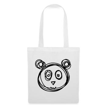Panda handgezeichnet - Stoffbeutel - Weiß - Vorne