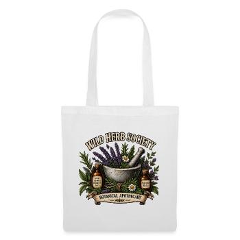 Wild Herb Society Botanische Kräuter Apotheke - Stoffbeutel - Weiß - Vorne