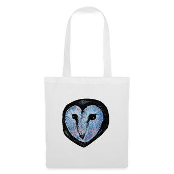 Blue Burst Owl Heart - Stoffbeutel - Weiß - Vorne