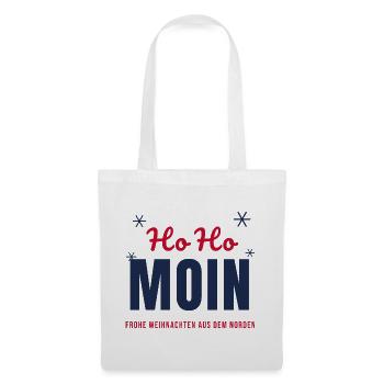 Ho Ho Moin – Frohe Weihnachten aus dem Norden - Stoffbeutel - Weiß - Vorne