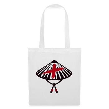 Ronin Bambushut Samurai Logo - Stoffbeutel - Weiß - Vorne