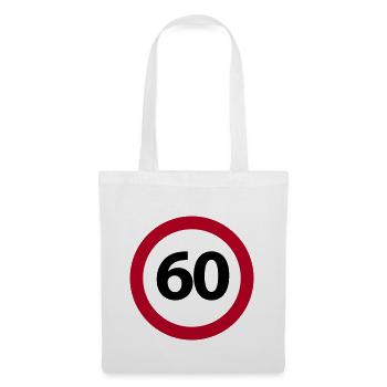 60 Anniversaire - Sac en tissu - blanc - Devant