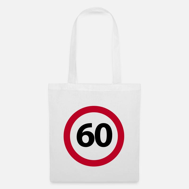 60. Geburtstag - Stoffbeutel - Weiß