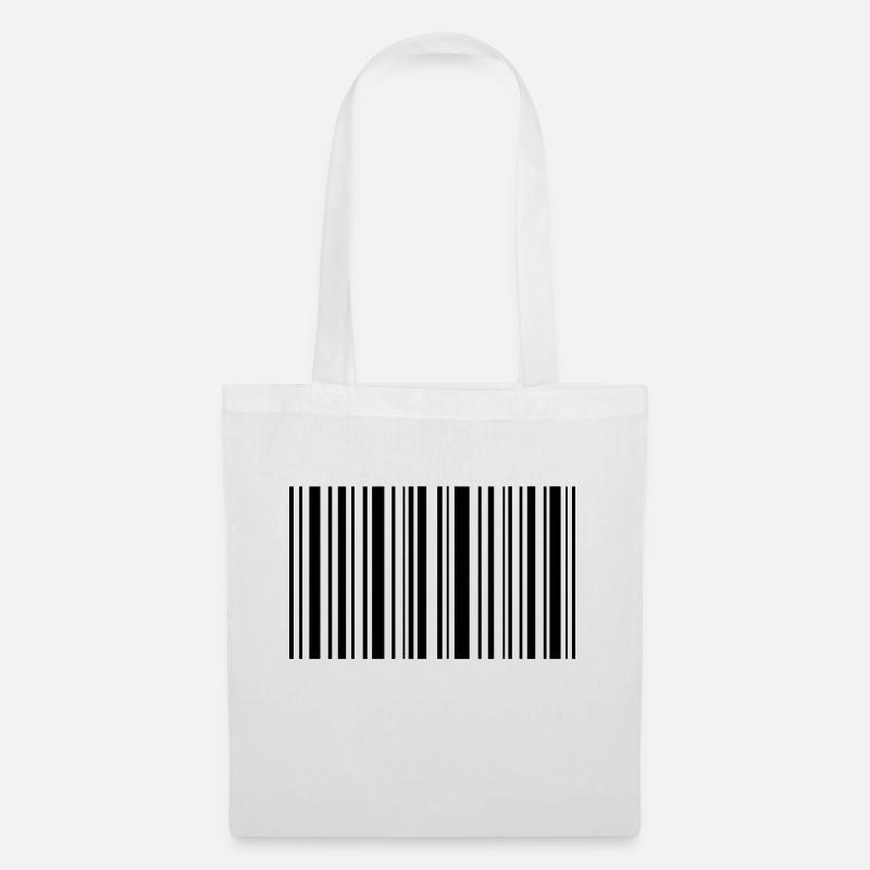 Blanko Barcode - Stoffbeutel - Weiß